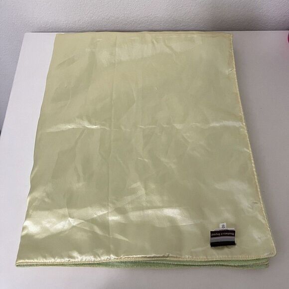 Blankets & Beyond Green Giraffe Baby Blanket Yellow Satin Back Lovey Lovie - Picture 6 of 10